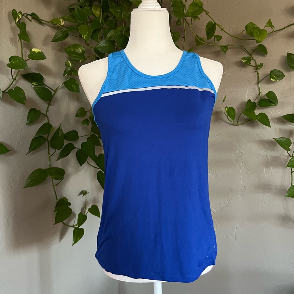 Blue athletic tank